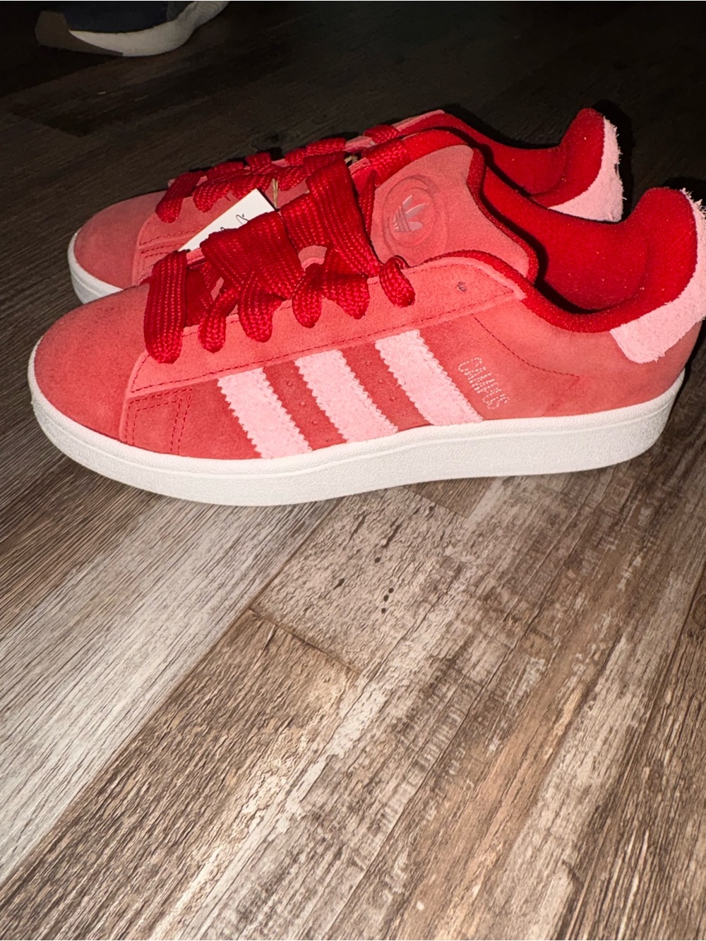 adidas Women’s Suede Sneakers in Red and Pink